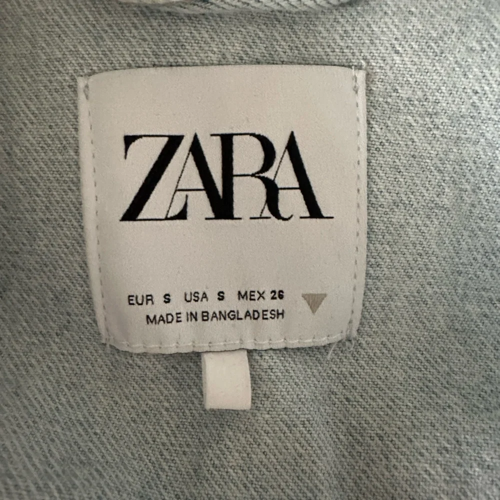 Zara Light Blue Cropped Denim Jacket - Picture 5 of 5